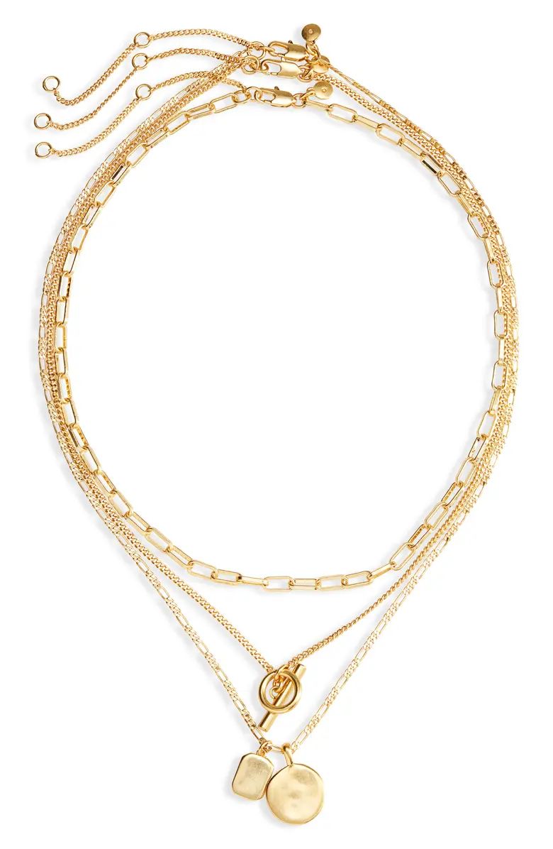 Set of 3 Toggle Chain Necklaces | Nordstrom