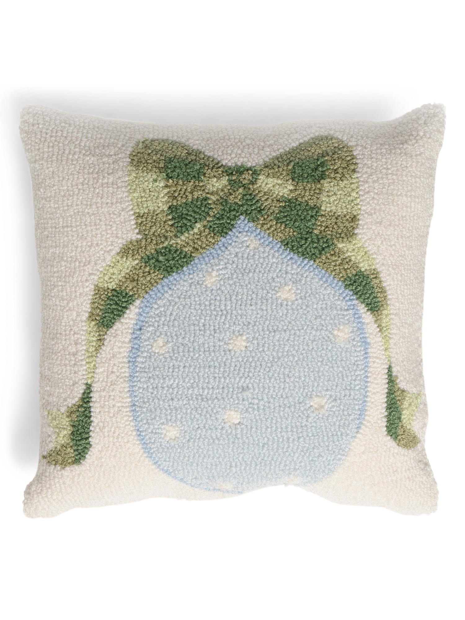 16x16 Hooked Easter Egg Bow Pillow | TJ Maxx