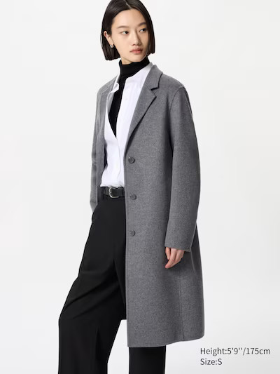 Double Face Chester Long Coat | UNIQLO US | UNIQLO (US)
