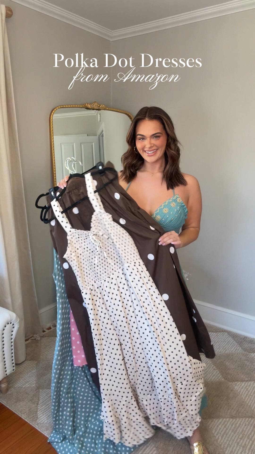 Polka dots are def trending so had to grab a couple of dresses from Amazon!! 

Wearing a size Large in all of them 🤍