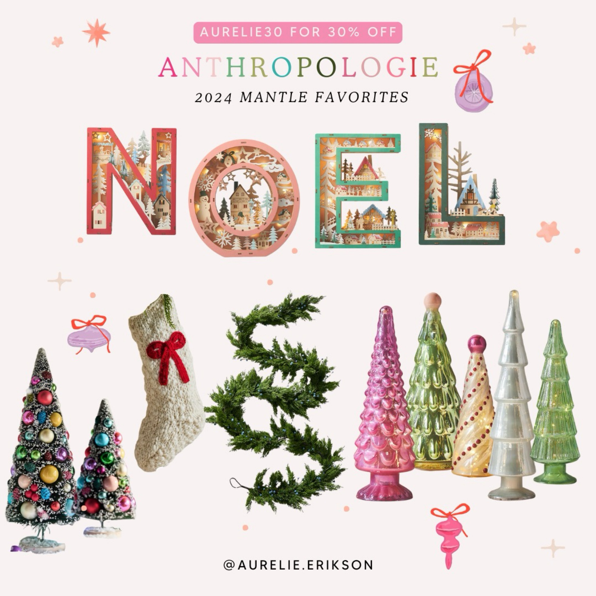 This year’s Christmas favorites 🎄🎀✨ the letters are so magical and nostalgic! Use code AURELIE30 at checkout 

#LTKHoliday #LTKCyberWeek #LTKSeasonal