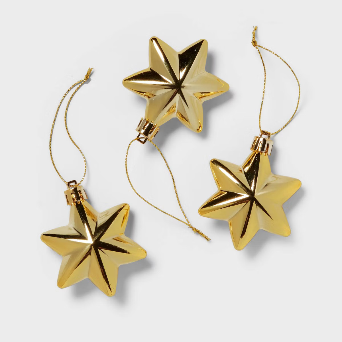 3pc Star Mini Christmas Tree Ornament Set Gold - Wondershop™ | Target