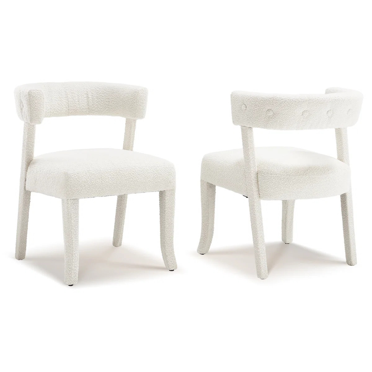 30'' H Tufted Solid Wood Dining Chairs (Set of 2) (Set of 2) | Wayfair North America