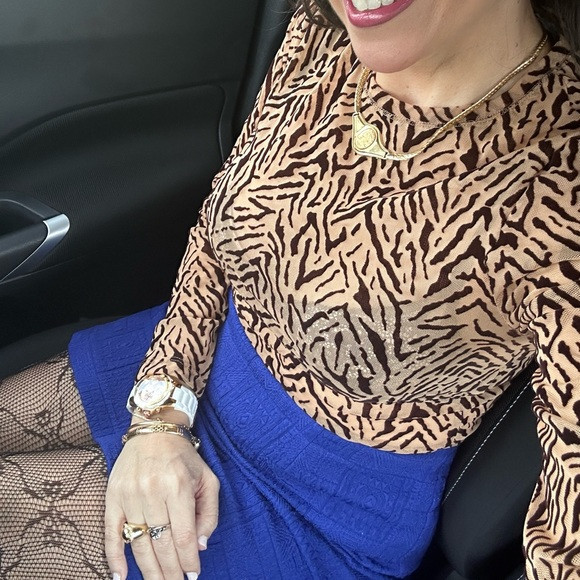 Brown see though shirt | Poshmark