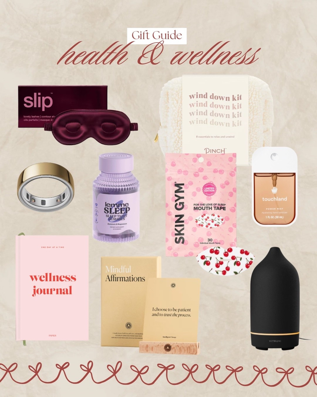 Gift Guide for the Health & Wellness Girl

Sleep mask, diffuser, Oura ring, stocking stuffers 

#LTKHoliday #LTKBeauty #LTKGiftGuide