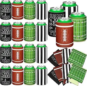 12 Count Football Party Favors Supplies Football Can Cooler Sleeves American Soft Insulated Foam ... | Amazon (US)