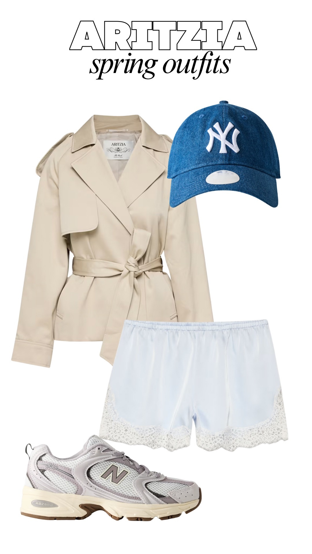 Spring outfit, spring ootd, baseball hat, silk shorts, new balance, aritzia 

#LTKootd