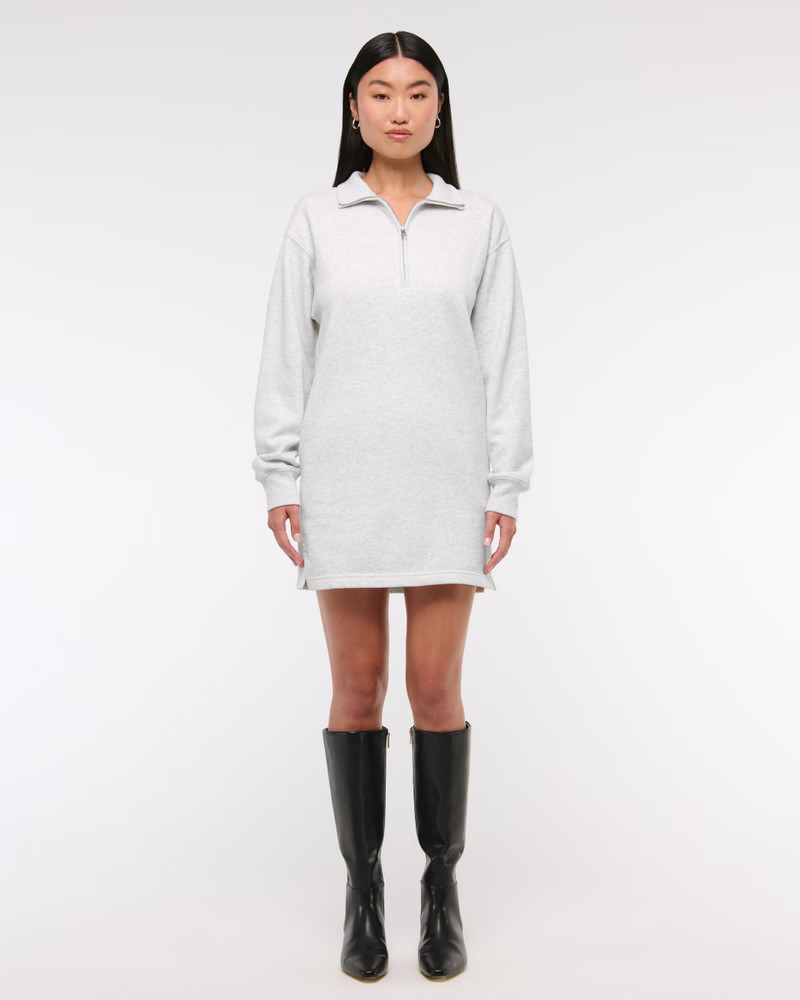 Women's Long-Sleeve Zip-Up Fleece Mini Dress | Women's Dresses & Jumpsuits | Abercrombie.com | Abercrombie & Fitch (US)