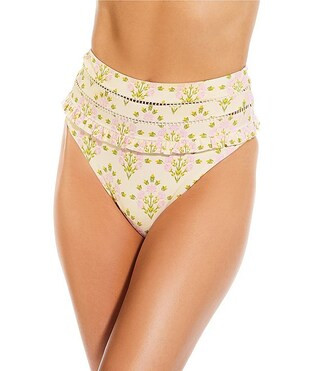 A Loves A Pretty Posey Ruffle High Waisted Swim Bottom | Dillard's | Dillard's