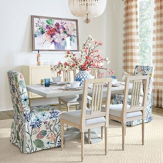 Tuva Dining Chair with Gustavian Style & Performance Fabric | Ballard Designs, Inc.