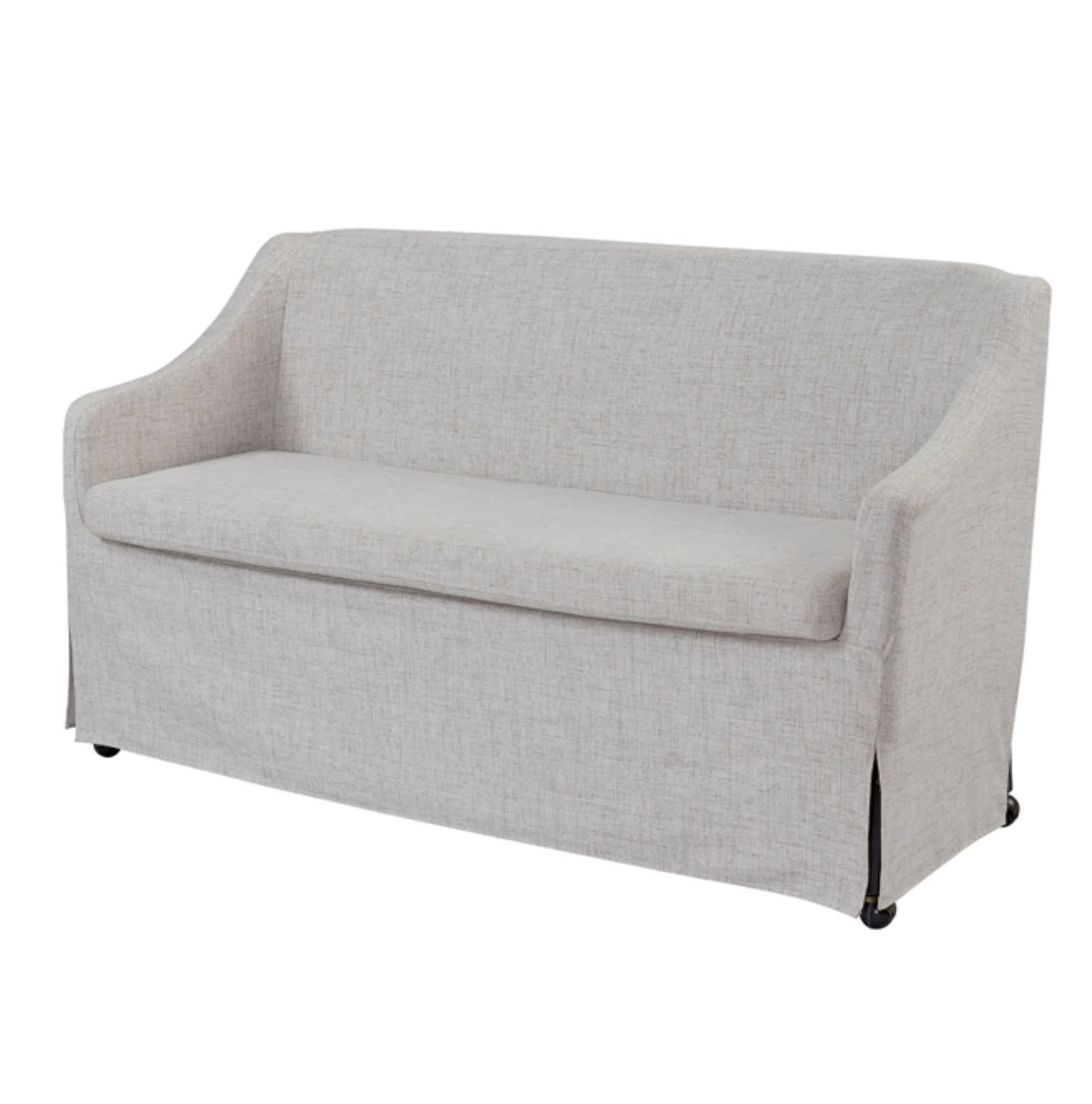 Dana Heights 60" Slipcovered Dining Settee with Casters & Upholstered Cushion | Wayfair North America