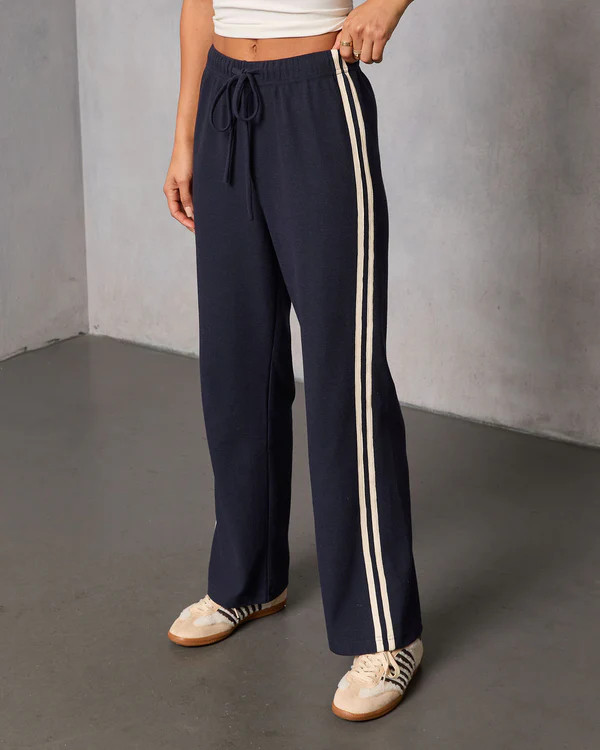 Quiet Day Striped Straight Leg Sweatpants | VICI