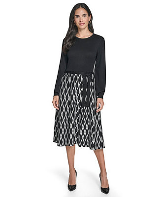 Women's Fit and Flare Midi Sweater Dress | Macy's