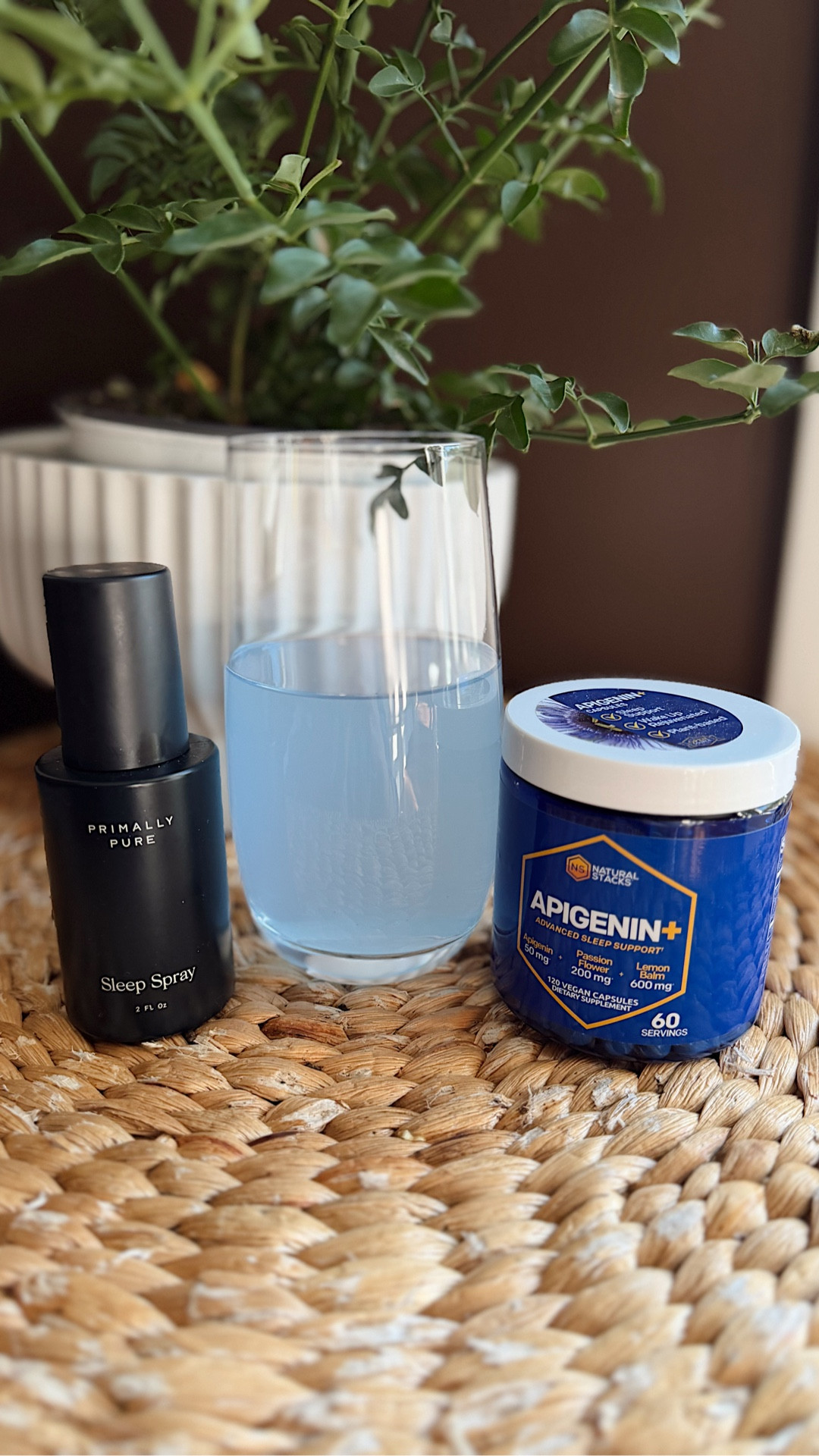 My holy trinity of deep and restful sleep. 💤 ✨
Moon Juice- a magnesium drink that actually works and doesn’t tear up the gut.
Natural Stacks Apigenin + - supplement shown to increase restful sleep and used in longevity. It’s been shown to reduce anxiety, improve learning and memory! Added lemon balm in here increases GABA in the brain which promotes relaxation. Bonus points for bloating and digestive help! 
Primally Pure Sleep Spray- magnesium spray that goes on the feet and knocks me out clean within minutes

#LTKHome #LTKFindsUnder50 #LTKFindsUnder100
