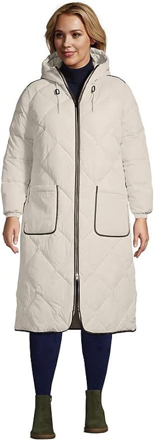 Lands' End Women's Insulated Quilted Maxi Primaloft ThermoPlume Coat | Amazon (US)