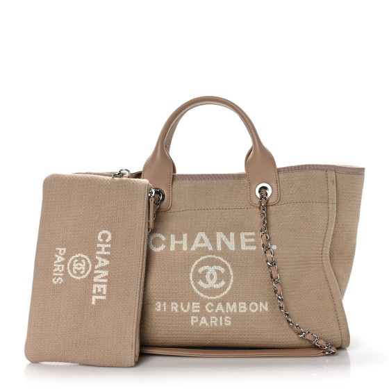 Mixed Fibers Small Deauville Tote Beige | FASHIONPHILE (US)