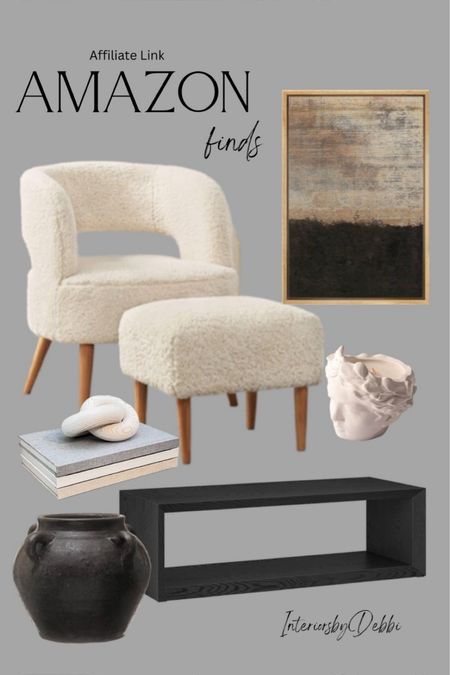 Comment SHOP below to receive a DM with the link to shop this post on my LTK ⬇ https://liketk.it/4zien

Amazon Decor
Accent chair and stool, framed art, coffee table, transitional home, modern decor, amazon find, amazon home, target home decor, mcgee and co, studio mcgee, amazon must have, pottery barn, Walmart finds, affordable decor, home styling, budget friendly, accessories, neutral decor, home finds, new arrival, coming soon, sale alert, high end, look for less, Amazon favorites, Target finds, cozy, modern, earthy, transitional, luxe, romantic, home decor #amazonhome #founditonamazon

Follow my shop @InteriorsbyDebbi on the @shop.LTK app to shop this post and get my exclusive app-only content!

#liketkit #LTKhome 
@shop.ltk
https://liketk.it/4uQ4o #ltkseasonal