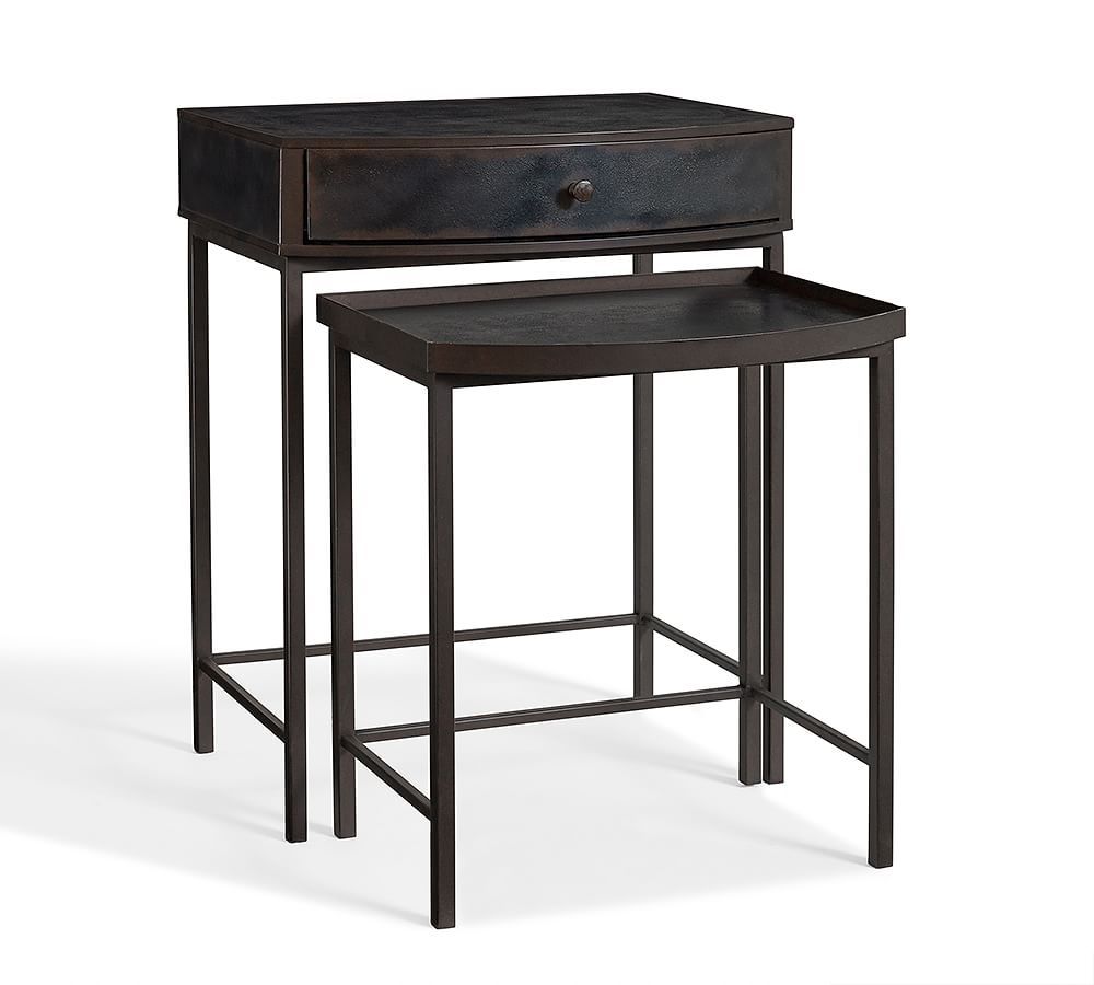 Woodrow Metal Nesting Nightstand | Pottery Barn (US)