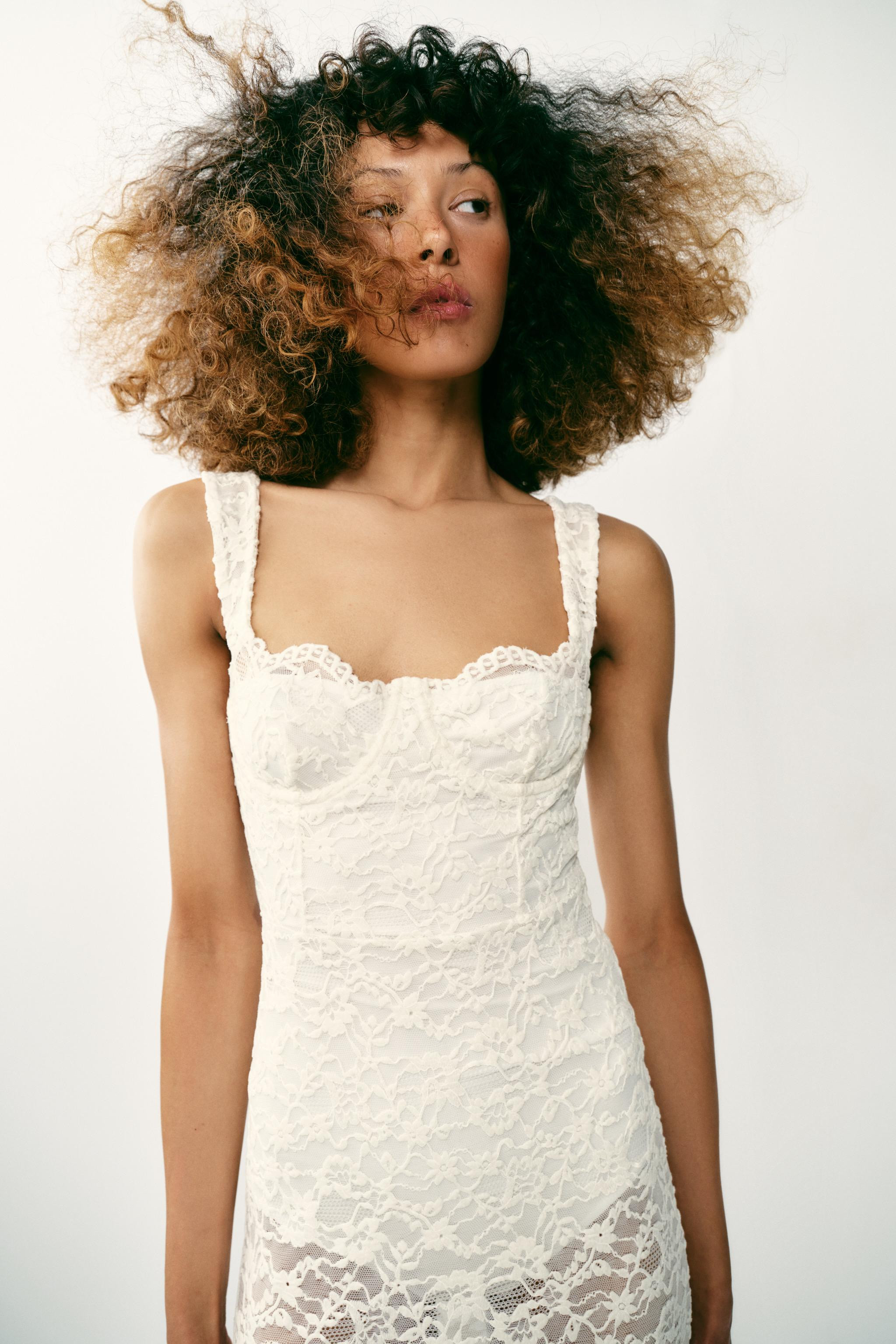 LACE MIDI DRESS | Zara UK