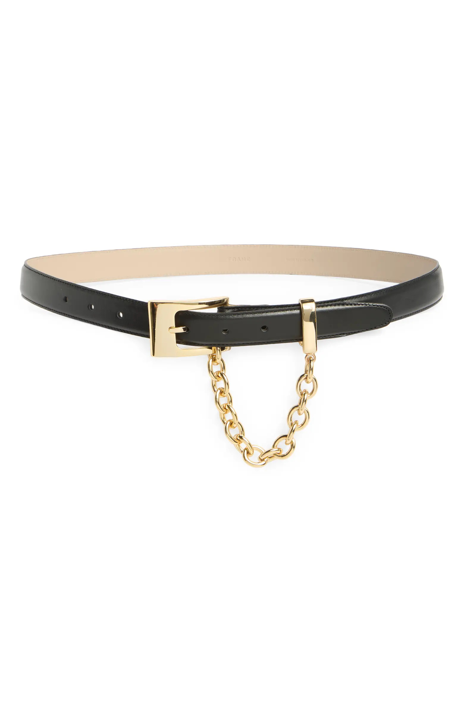 The Chain Detail Leather Belt | Nordstrom