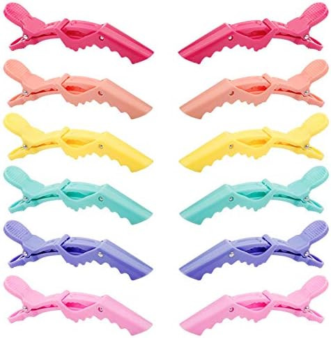 GLAMFIELDS 12 pcs Alligator Hair Clips for Styling Sectioning, Non-slip Grip Clips for Hair Cutting, | Amazon (US)