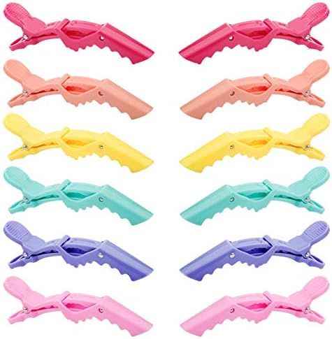 GLAMFIELDS 12 pcs Alligator Hair Clips for Styling Sectioning, Non-slip Grip Clips for Hair Cutting, | Amazon (US)