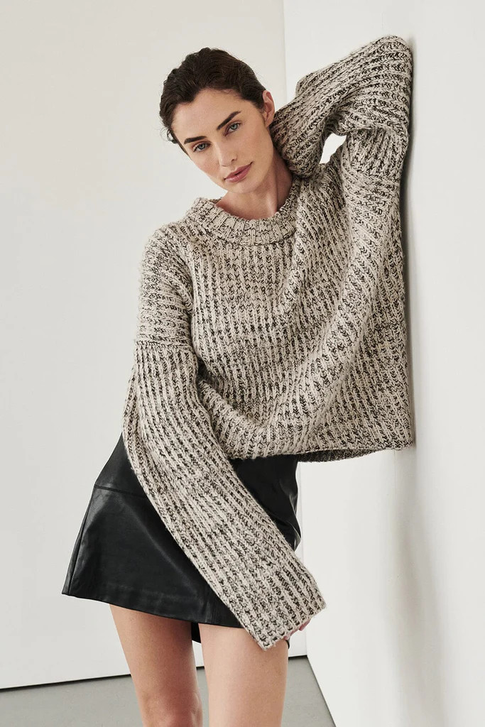 MARLEY IVORY CHOC SPECKLE JUMPER | DISSH
