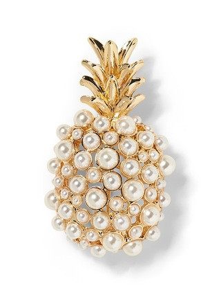 Pearl Pineapple Brooch | Banana Republic (US)