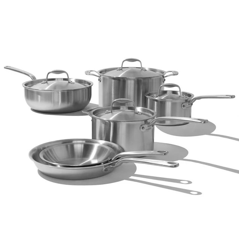 Made In Cookware - 10 Pc Stainless Steel Pot Pan Set - 5 Ply Clad | Walmart (US)