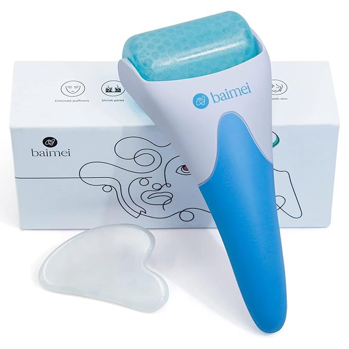 BAIMEI Ice Roller and Gua Sha for Face & Eye Puffiness Relief, Cooling Face Roller Skin Care Face... | Amazon (US)