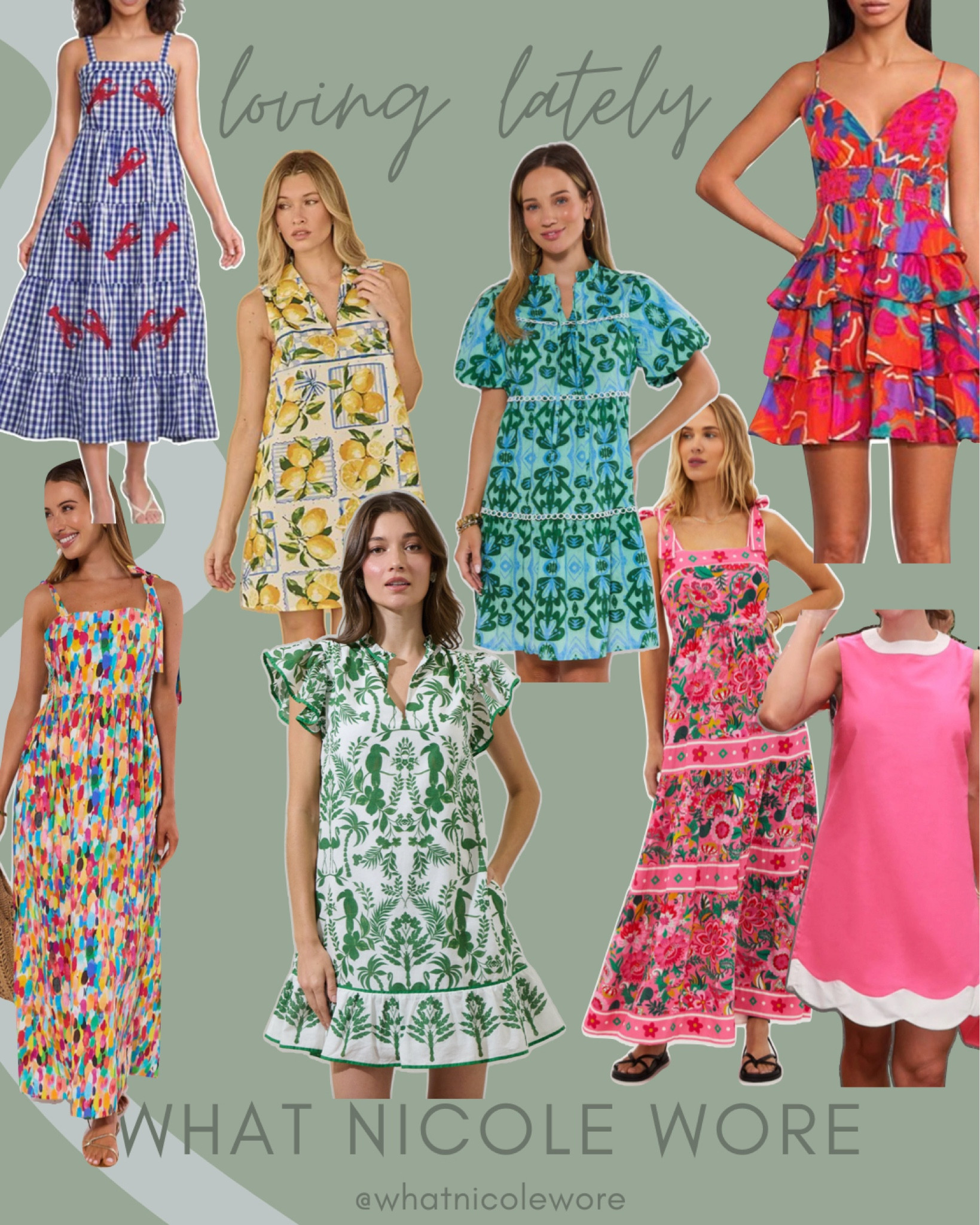 Summer dresses that I’m eyeing. I love a good colorful dress for summer and this selection of frocks works for brunch, work, and everything in between. // dresses for work, work wear dresses, colorful work wear, lobster dress, colorful maxi dress, pink dress under $100, lemon print dress, vacation dresses for summer

#LTKSaleAlert #LTKTravel #LTKWorkwear
