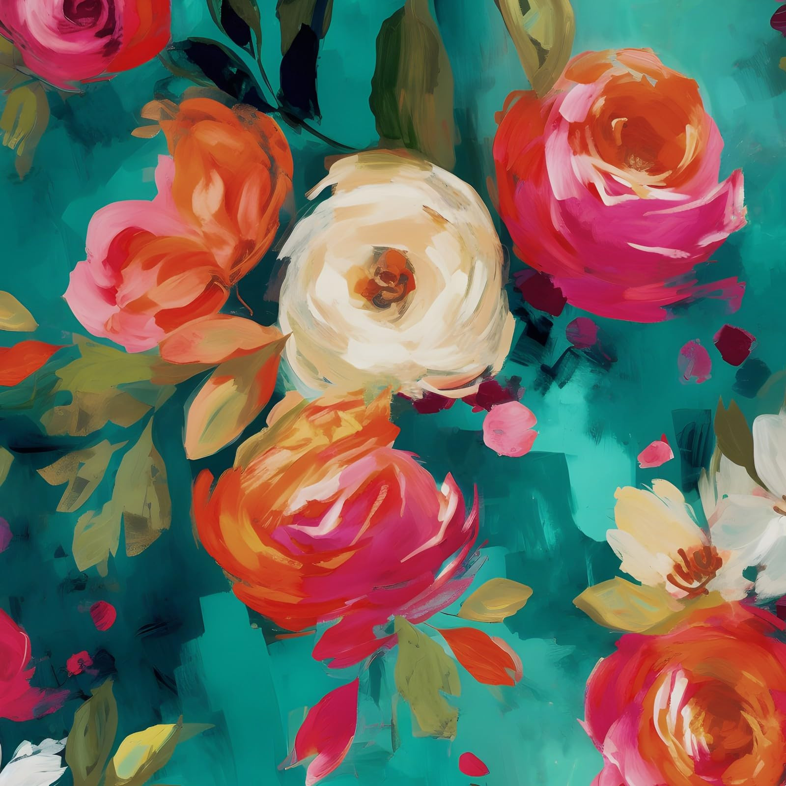 Watercolour Floral Peel and Stick Wallpaper Boho Contact Paper Renter Friendly Wall Paper for Cou... | Amazon (US)