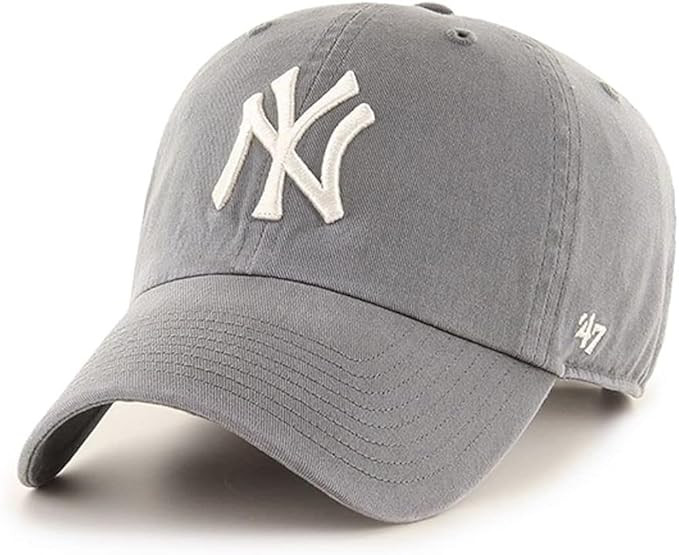 '47 MLB Unisex-Adult Dark Grey Clean Up Adjustable Hat Cap One Size | Amazon (US)