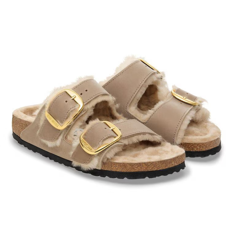Arizona Big Buckle Shearling Oiled Leather Tobacco Brown | BIRKENSTOCK | Birkenstock CA