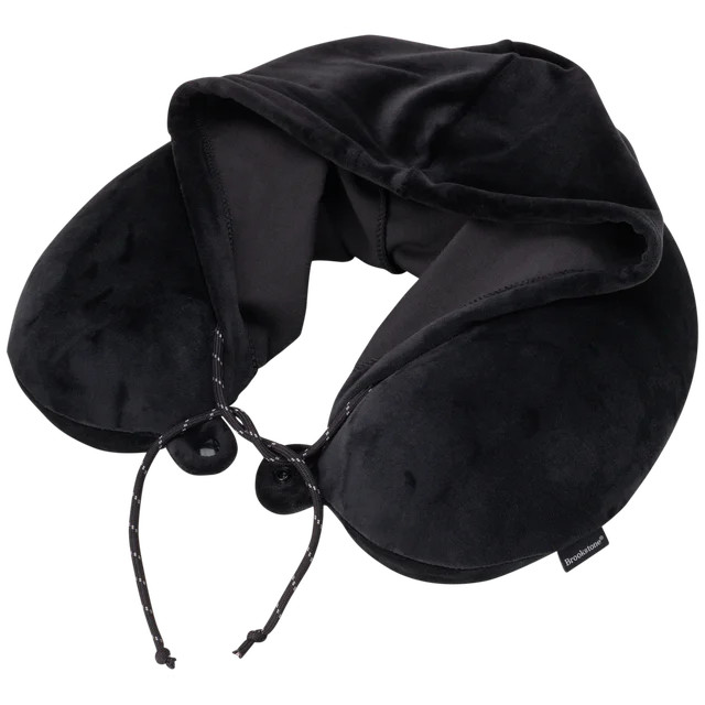 Brookstone Hooded Memory Foam Neck Pillow with High Density Memory Foam for Vacations, Airplanes,... | Walmart (US)