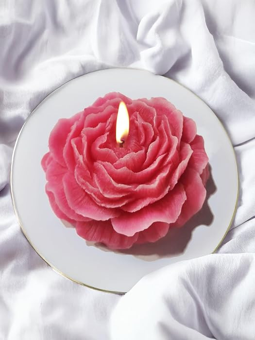 Peony Flower Shaped Candle with Scent, Soy Wax Blend Aromatherapy Candle, Gift Candle, Gifts for ... | Amazon (US)