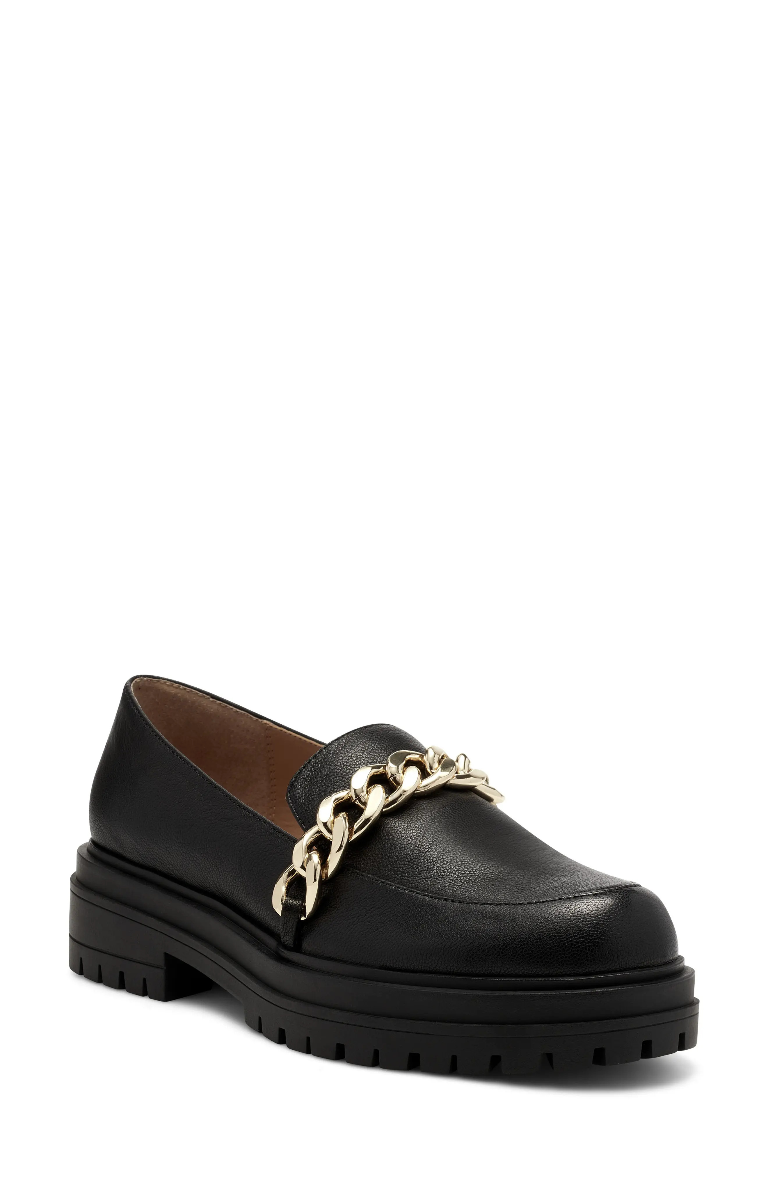 Jessica Simpson Disila Platform Loafer, Size 7 in Black at Nordstrom | Nordstrom