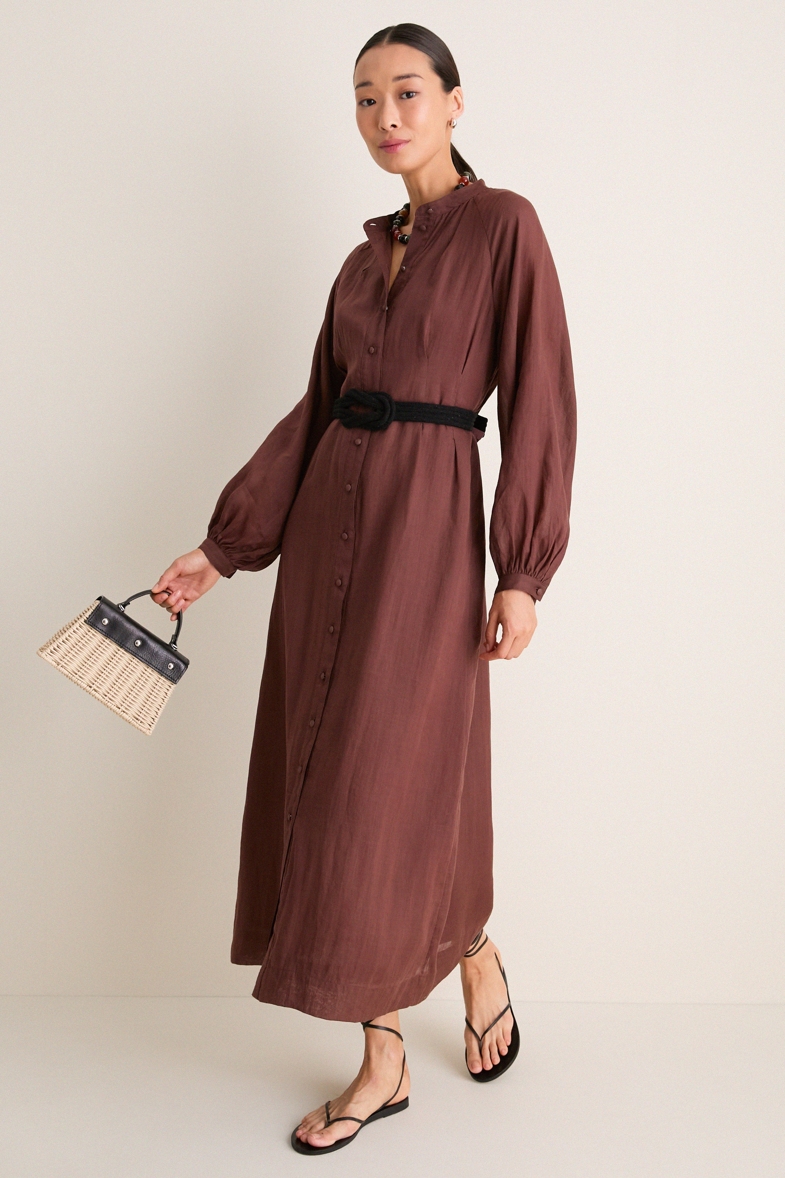 Chestnut Button Down Granier Dress | Tuckernuck (US)