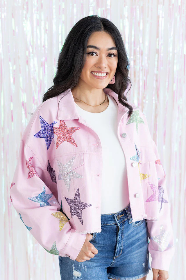 Lainey Denim Jacket- Pink- FINAL SALE | Avara