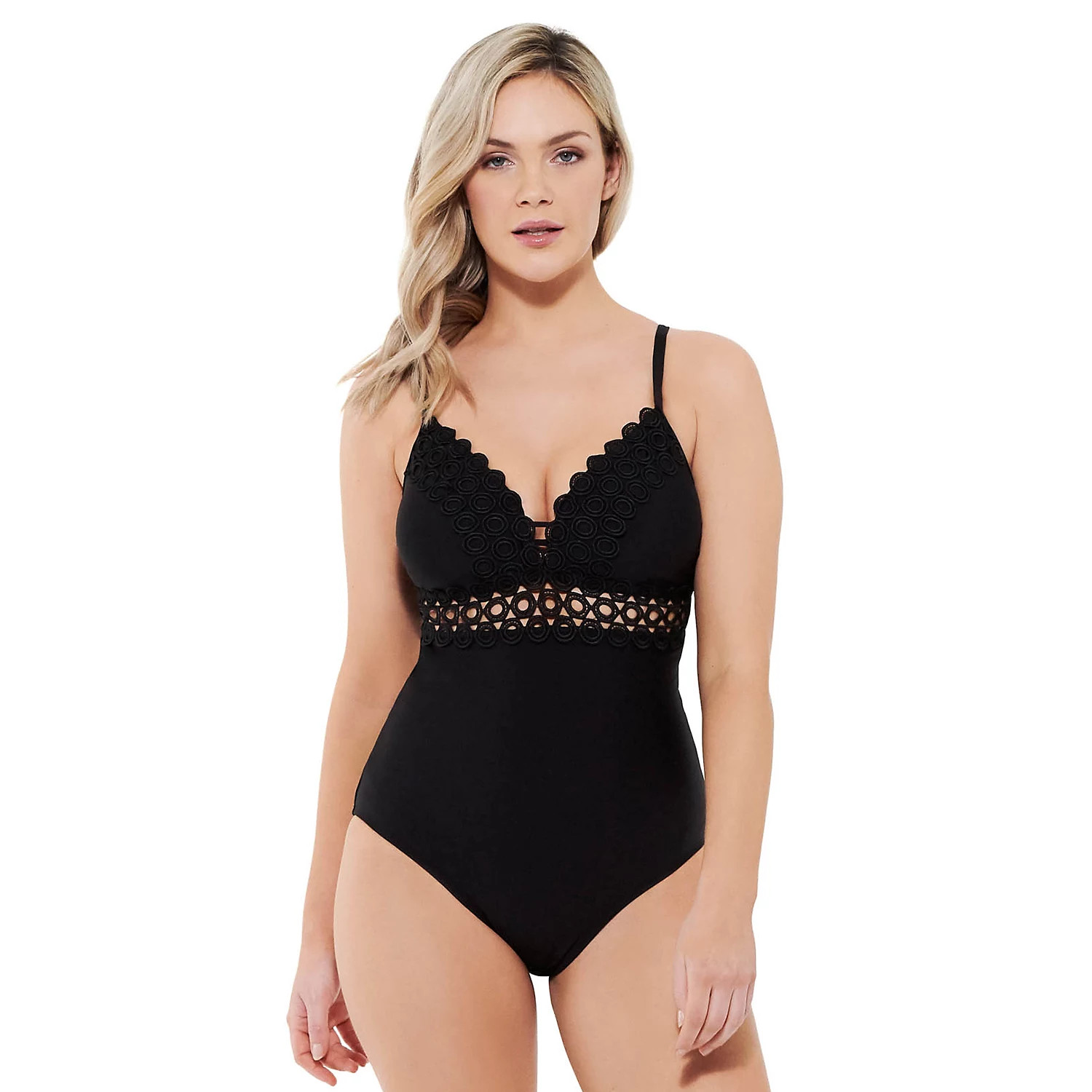 Women's Apt. 9® Scallop-Trim One-Piece Swimsuit | Kohl's