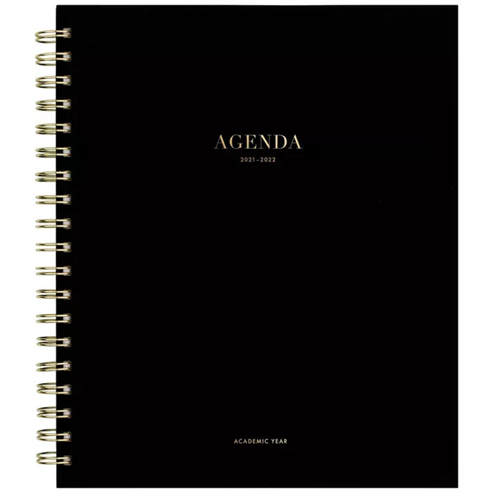 2021-22 Academic Planner 9.875" x 7.875" Weekly/Monthly Hardcover Black - Sugar Paper™ | Target