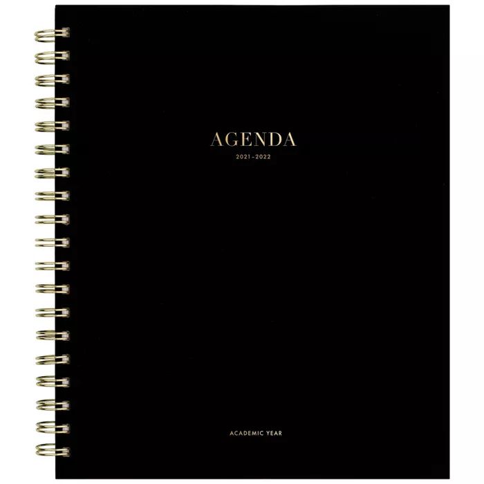 2021-22 Academic Planner 9.875" x 7.875" Weekly/Monthly Hardcover Black - Sugar Paper™ | Target