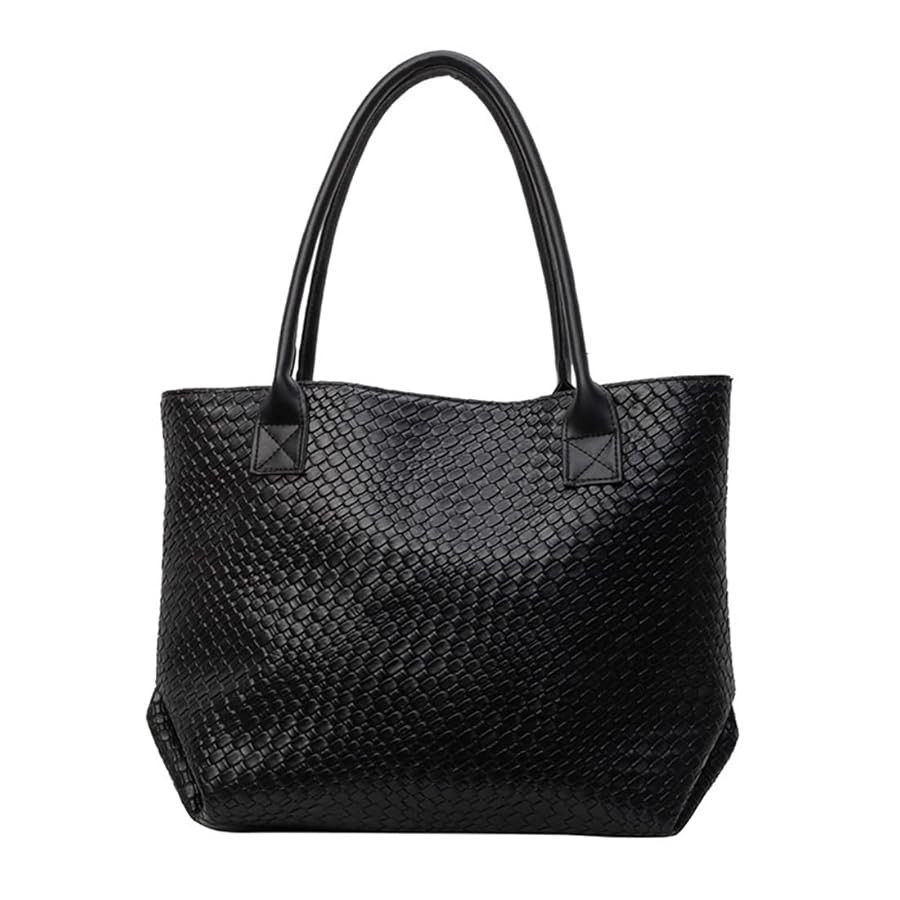 Woven Leather Tote Handbag Fashion Luxury Large Capacity Shoulder Bag | Amazon (US)