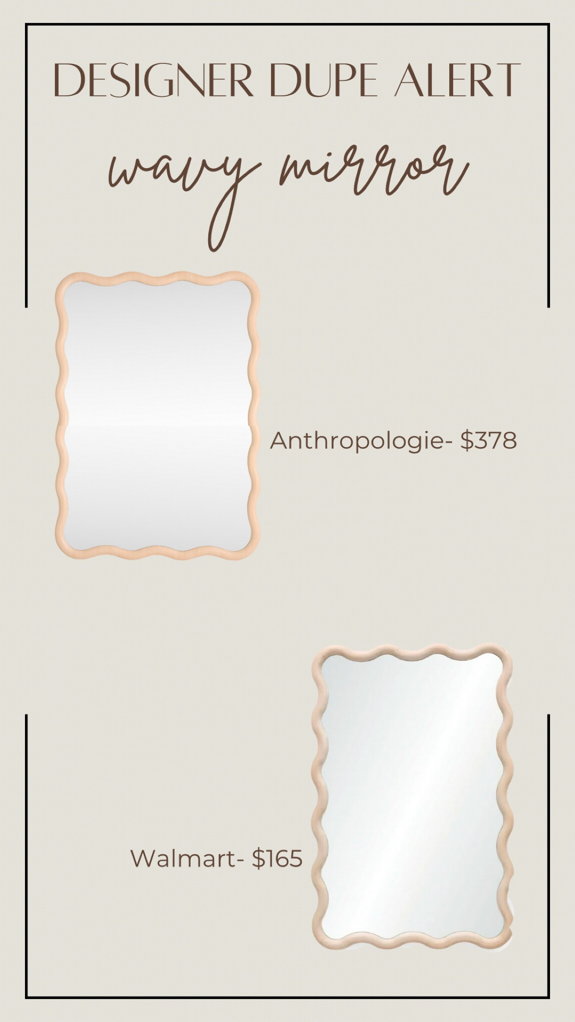 This beautifully formed mirror is so stunning. Available at Anthropologie for $378 or Walmart for $165!

#LTKSaleAlert #LTKHome