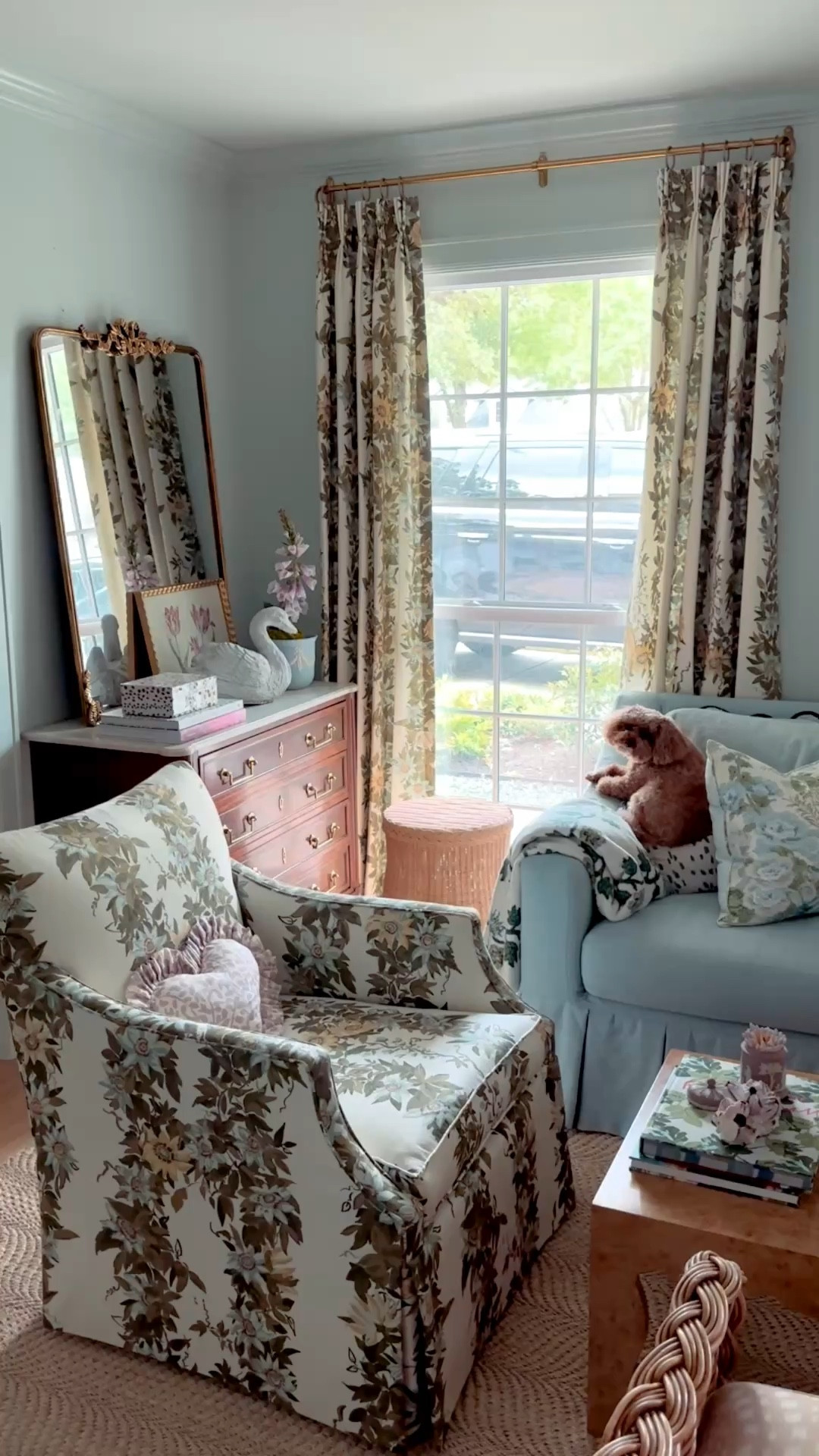 Custom curtains for the win, but make the fabric affordable! 