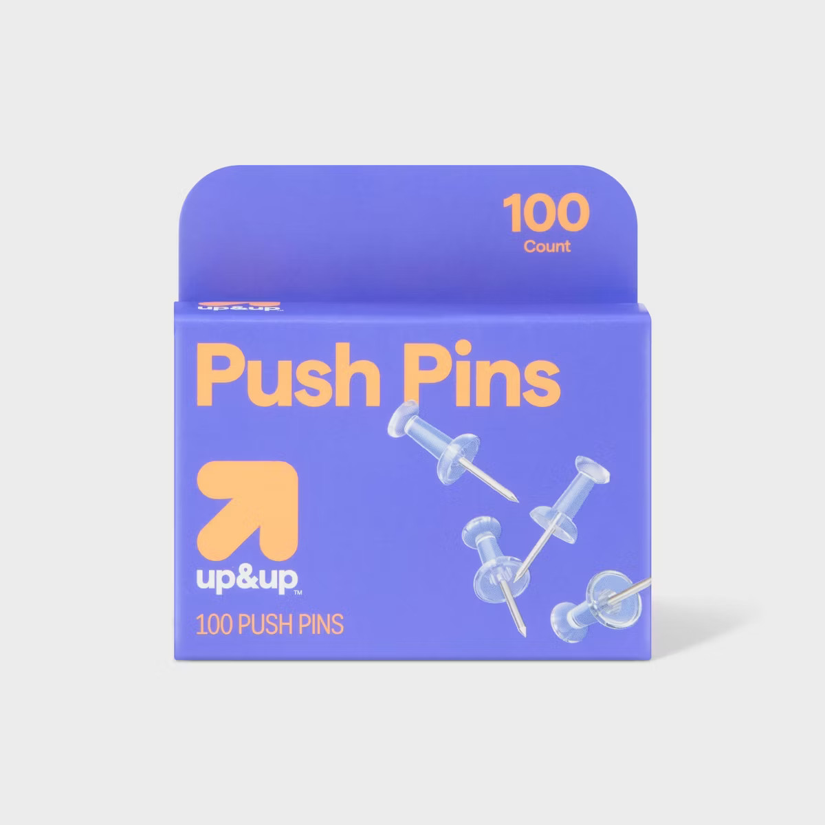 100ct Push Pins Clear - up&up™ | Target