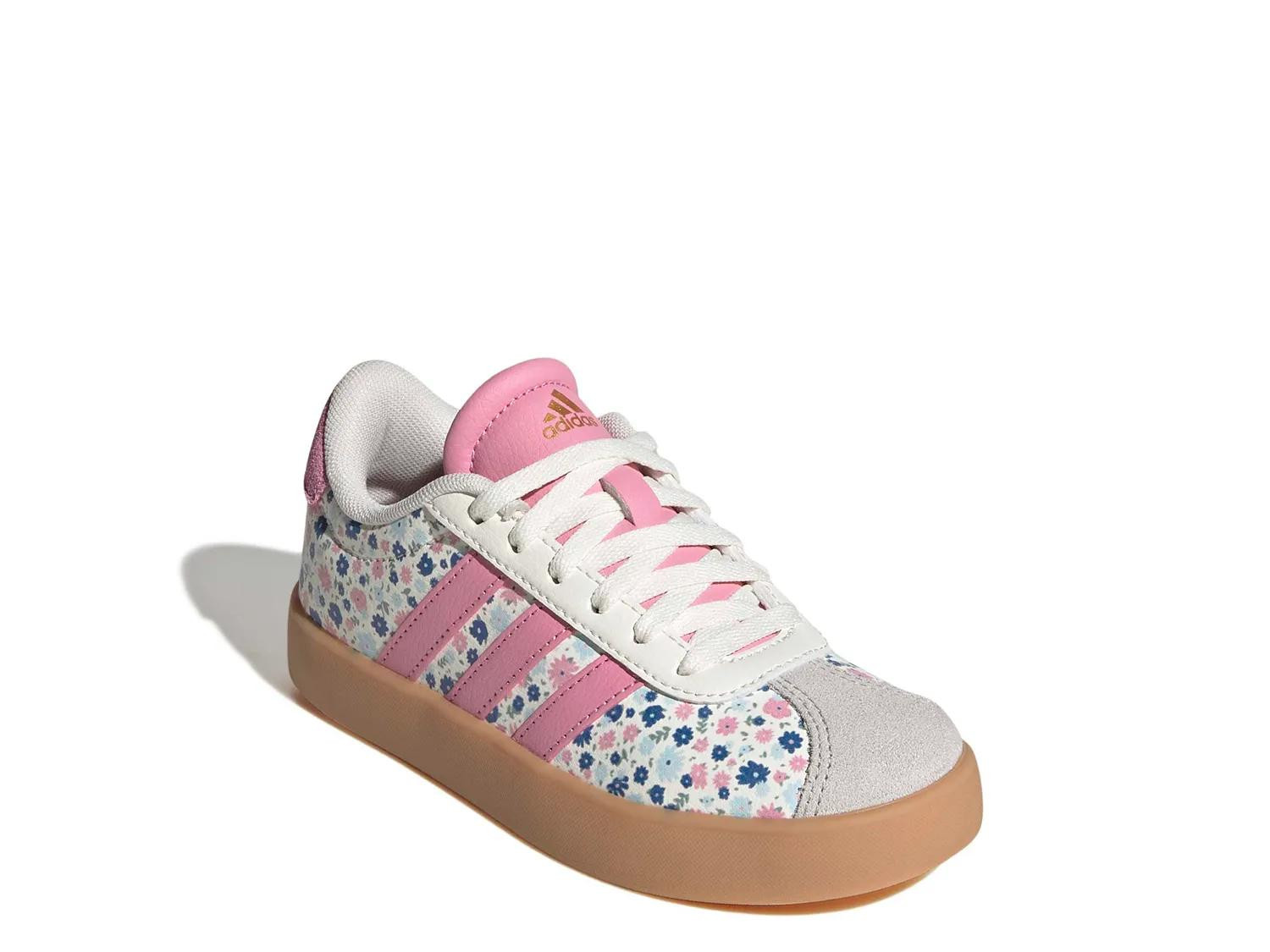 adidas VL Court 3.0 Sneaker Kids' | Girl's | Multicolor | Size 5 Youth | Sneakers | DSW