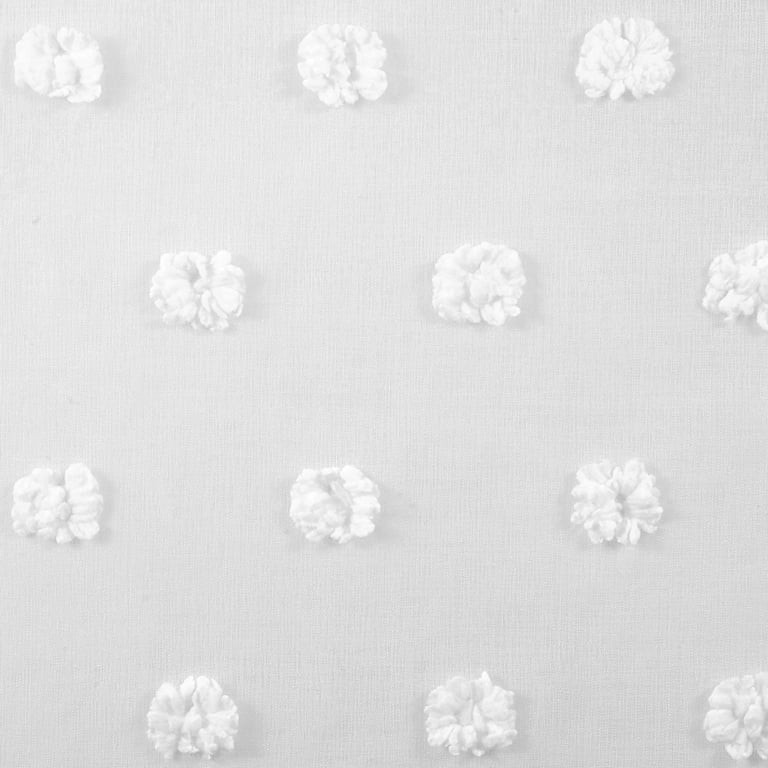 Your Zone Clipped Pom 84"Poletop Artic White , Single Curtain Panel , Sheer , Polyester | Walmart (US)