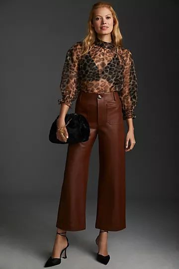 The Colette Faux Leather Pants | Anthropologie (US)