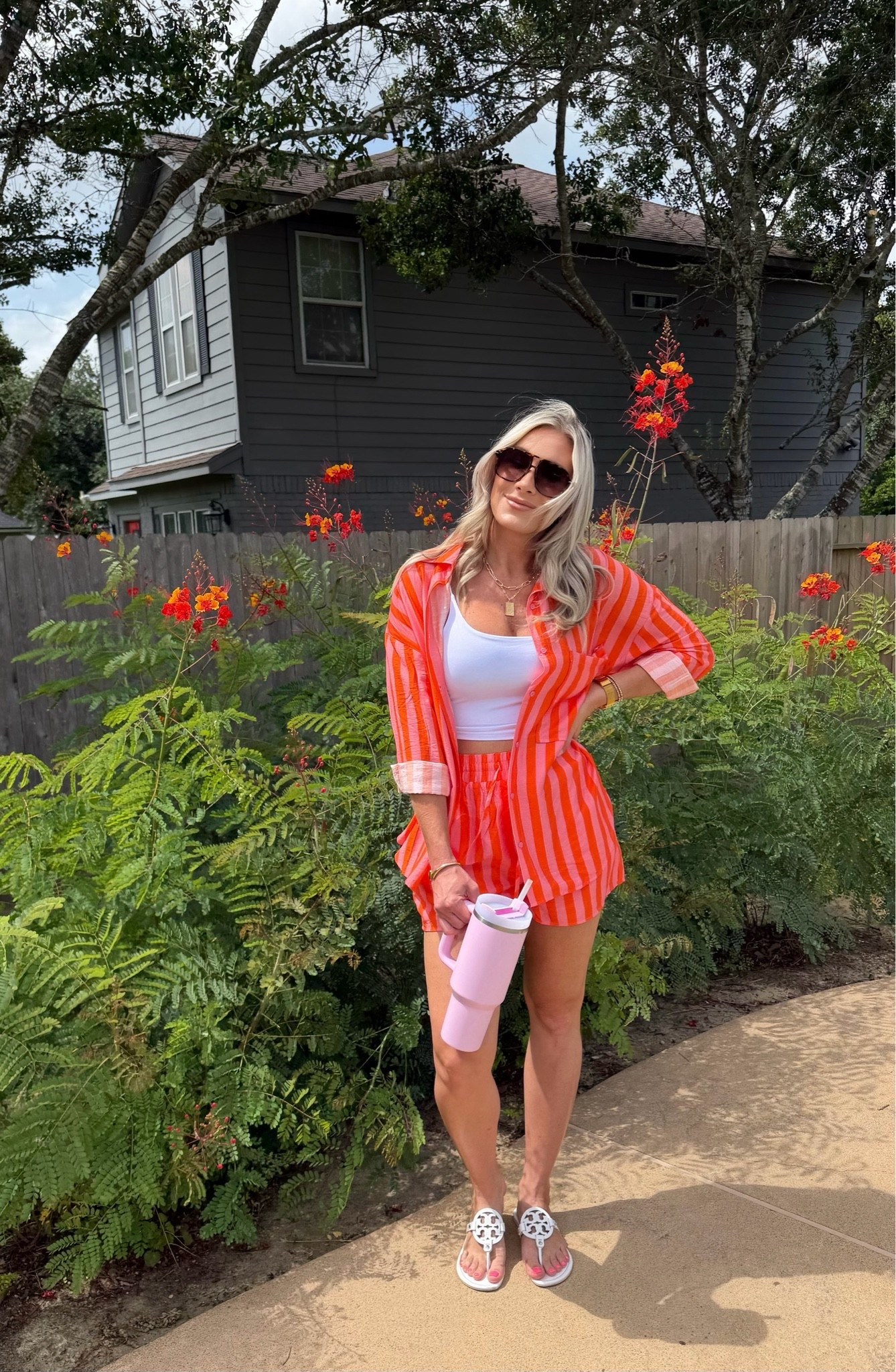 Bright, bold, and ready for sunshine. ☀️🍊 This striped set is the easiest throw-on outfit for pool days, brunch, vacations, and everything in between. 

Use code: DANNA35 

Summer  outfits // vacation outfits // short set // casual outfit // vacation // swim coverup // outfit inspo

#LTKootd #LTKmomlife #LTKTravel